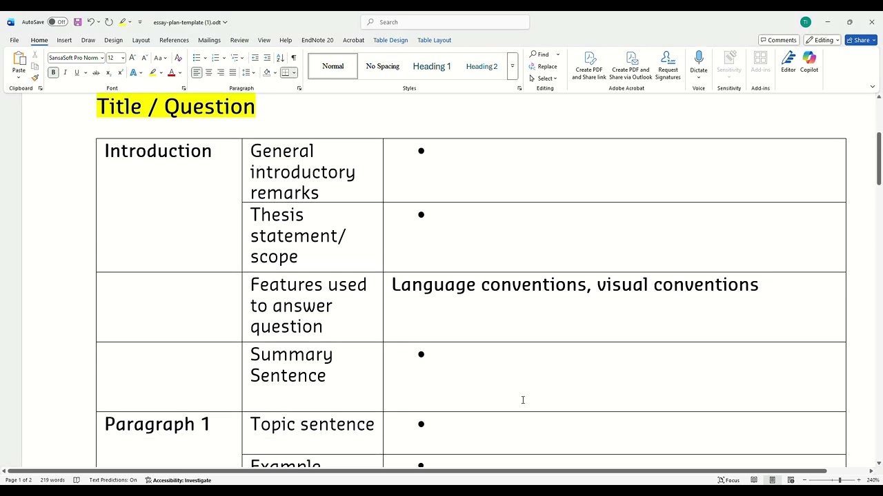 The Only Essay Planning Template You’ll Ever Need