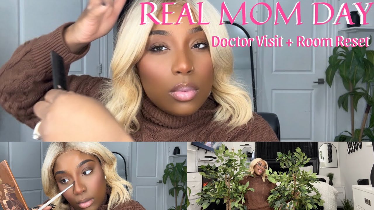 GRWM + Doctor Visit… Real Mom Day | Starbucks + DIY Room Reset