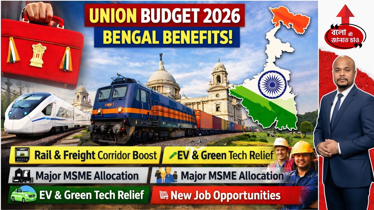 BUDGET 2026-27: HOW WEST BENGAL WILL TRANSFORM! NEW RAILWAYS, LOGISTICS & PHARMA UPDATES
