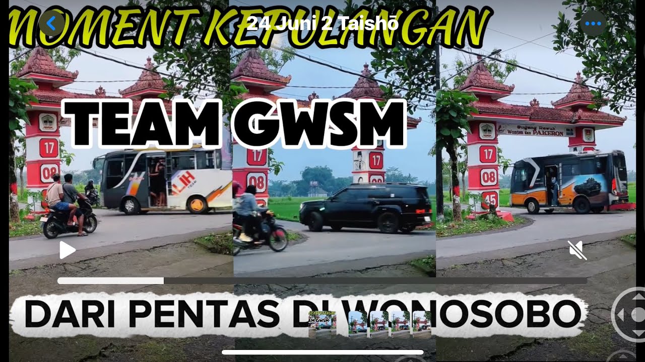 Moment kepulangan team  GWSM dari pentas  di WONOSOBO