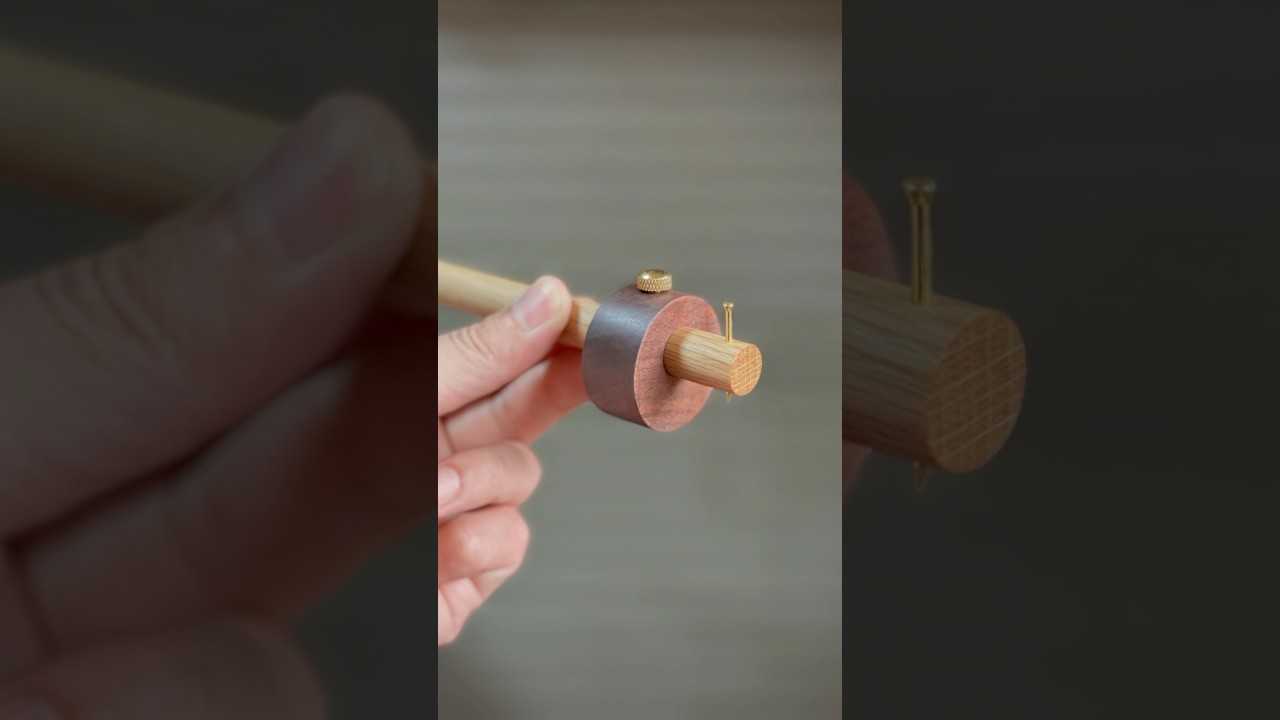 Turning a Hole Saw Plug into a Marking Gauge #shorts #woodworking #diy