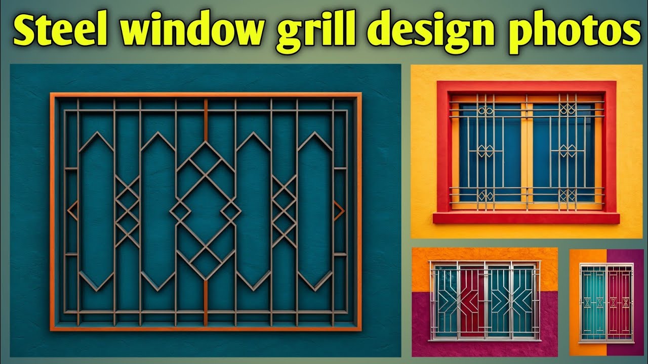 Steel window grill design photos | Window Grill Design for house | Best iron window grill design 