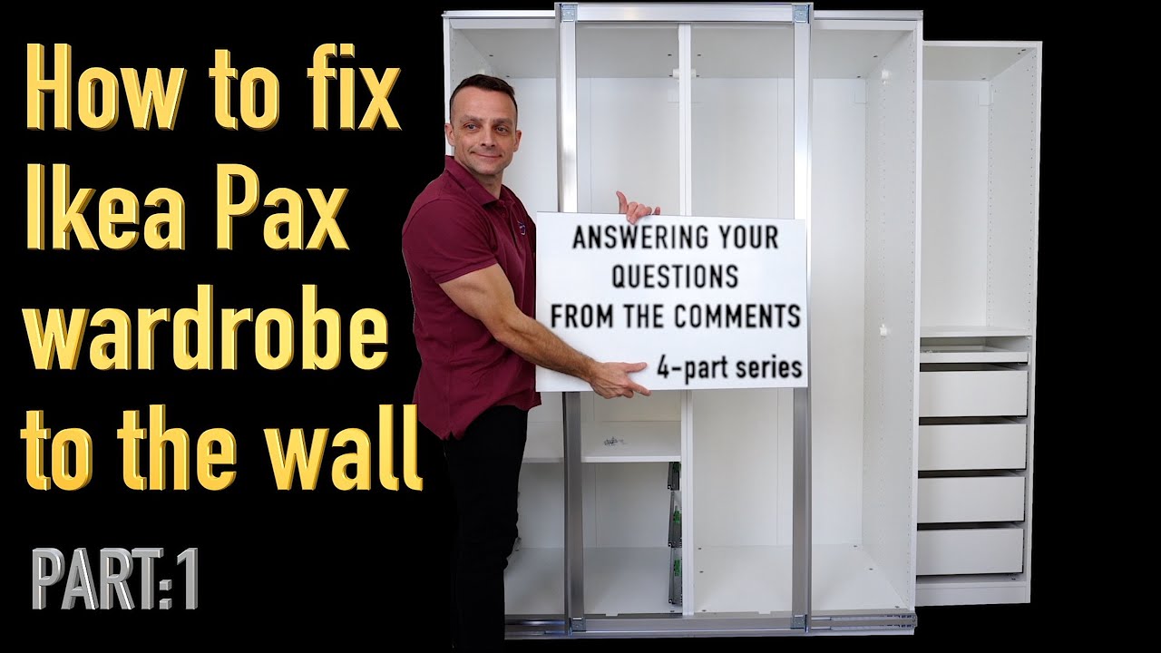 Как закрепить шкаф Ikea Pax на стене.
