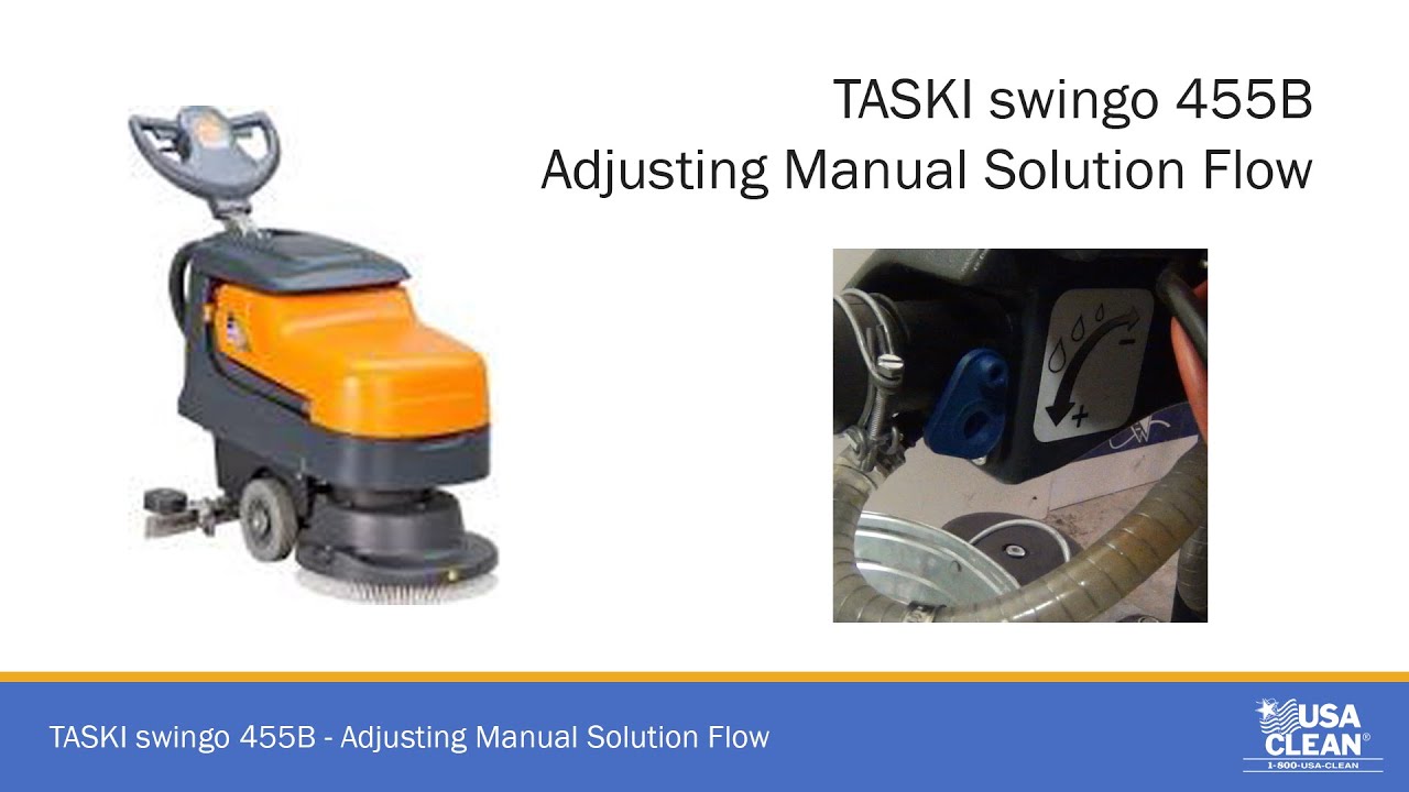 TASKI swingo 455B Adjusting Manual Solution Valve