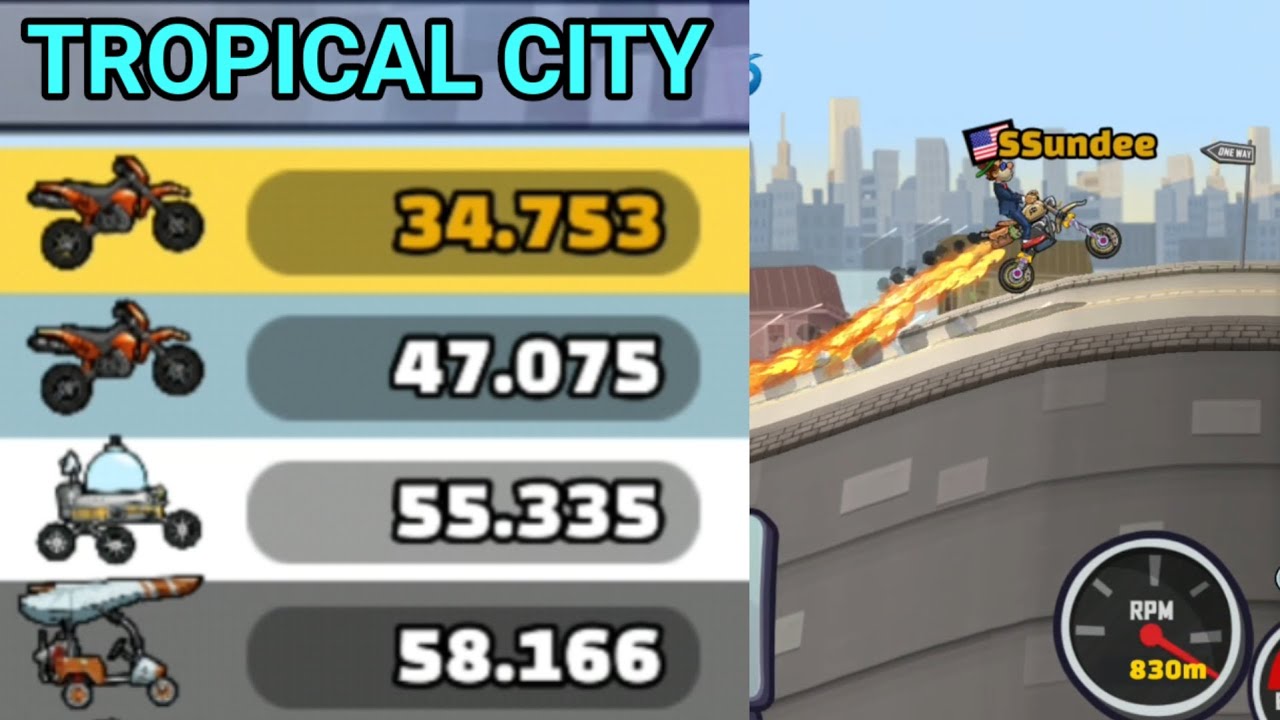 TROPICAL CITY MAP IN COMMUNITY SHOWCASE - Hill Climb Racing 2
