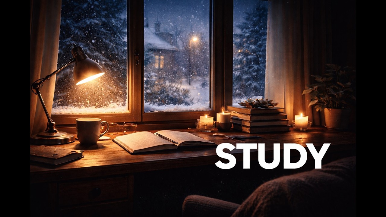 Winter Study – Cozy Lo-Fi for Focus & Studying | Calm Desk Ambience