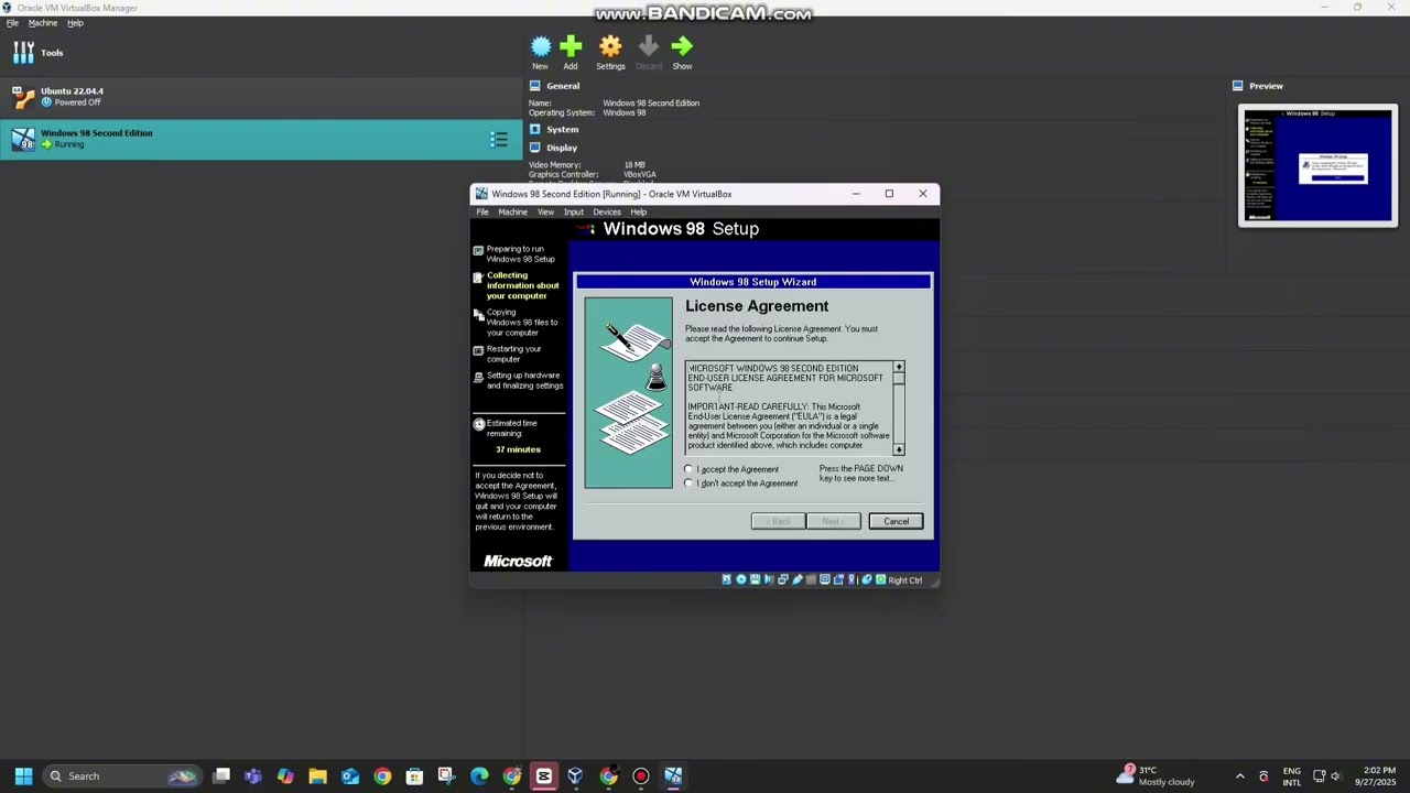 How to install Windows 98 Second Edition