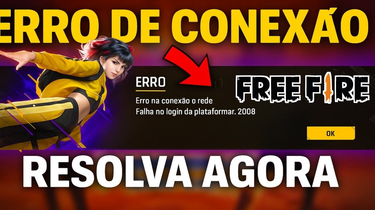 ERRO DE CONEXÃO NO FREE FIRE! FALHA NO LOGIN DA PLATAFORMA E NÃO ENTRA NO FF (RESOLVIDO)