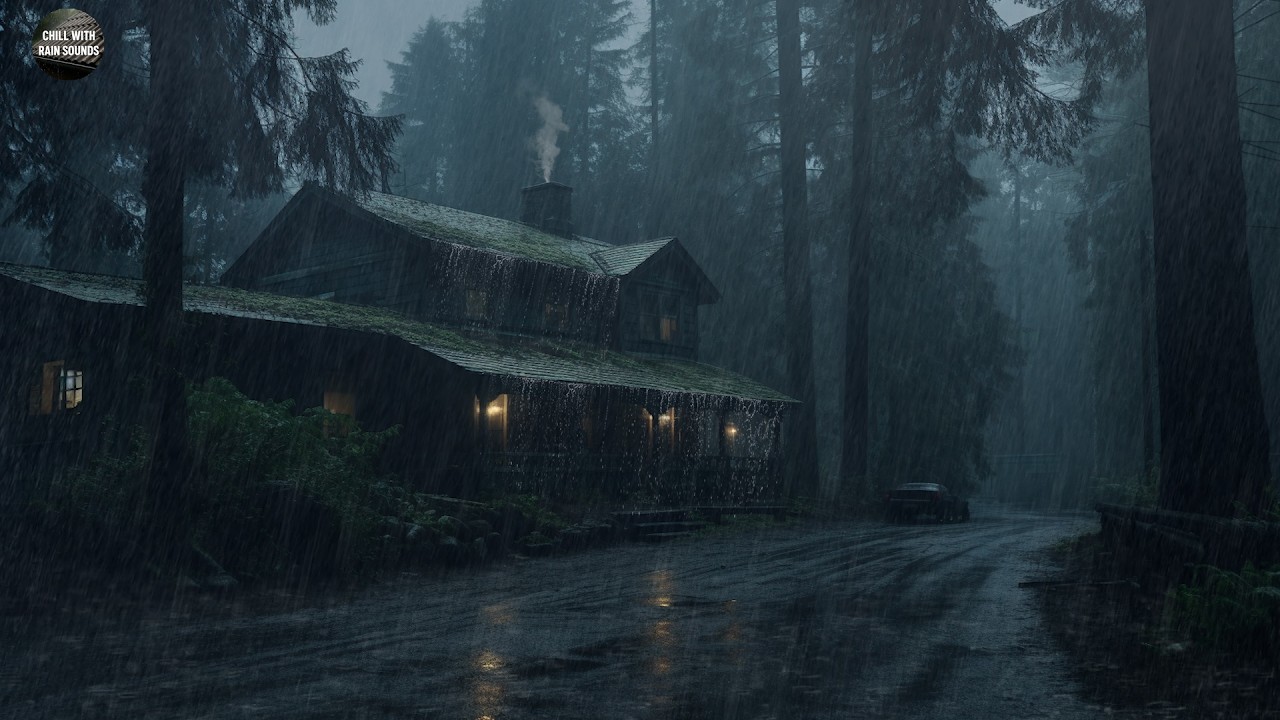 Say Goodbye to Stress, Focus on the Heavy Rain in the Forest | Natural Sounds for Deep Sleep, Study