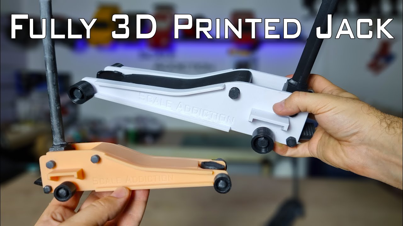 Fully 3D printed 10th scale car jack/ how to design printable model in SketchUp | Scale Addiction