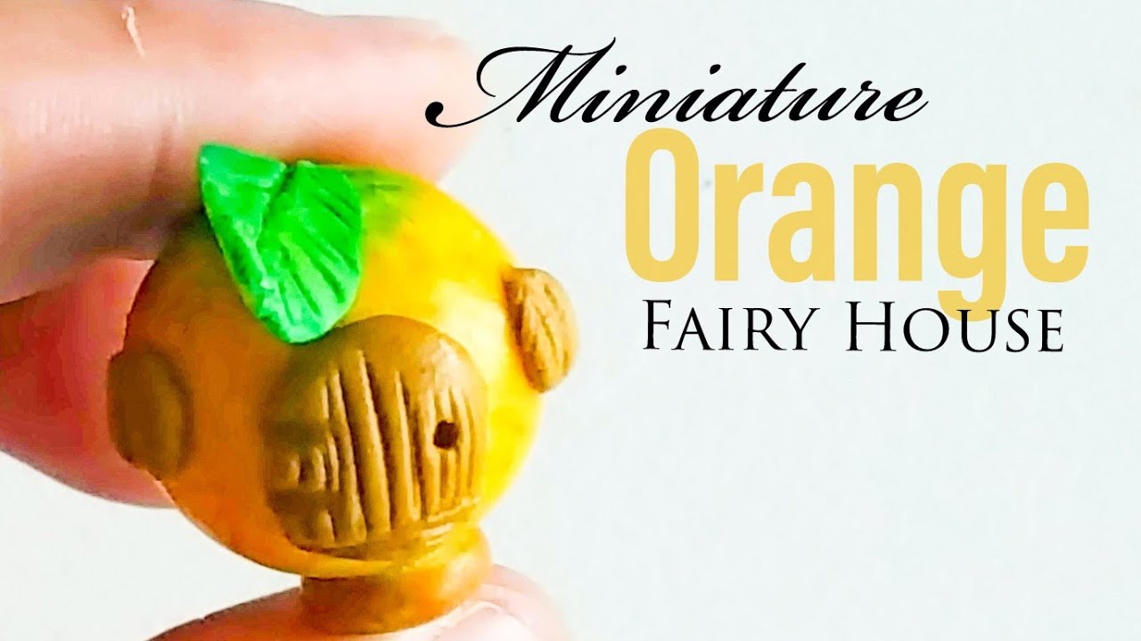 DIY Miniature Orange Fairy House Charm - Easy Craft Ideas