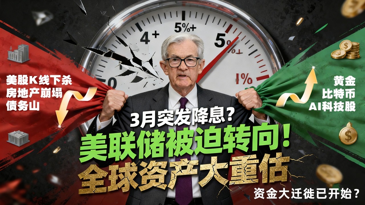 2026年3月降息窗口突然打开？美联储或被迫转向，全球资产价格将迎来一次总重估！