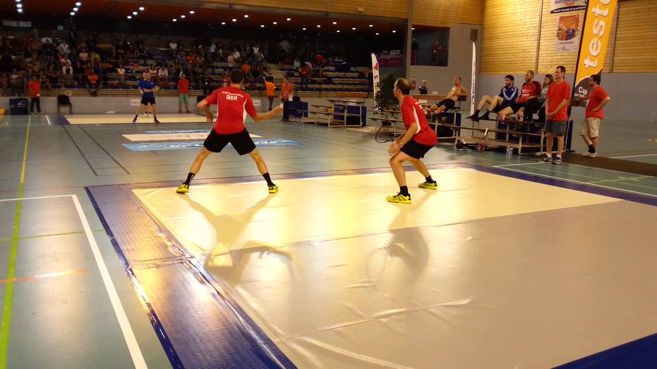 Crossminton European Championship 2016 open double 1st set