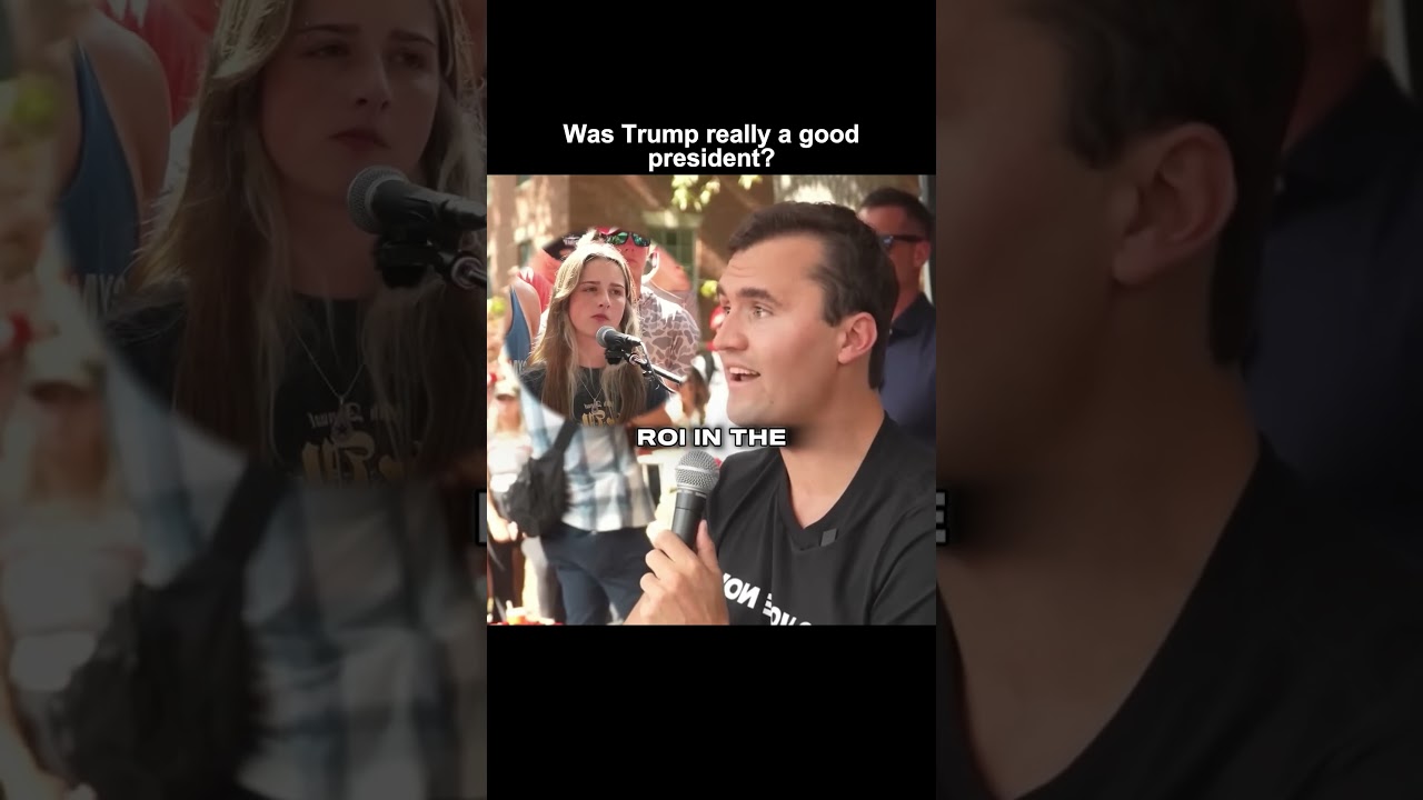 was trump really a good president? #debate #charliekirk #funny #interview