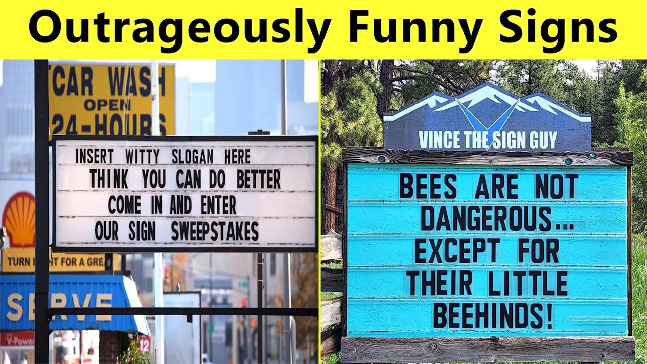 Warning! Enter the Laugh Zone &ndash; Funny Signs Ahead! || Happy Panda