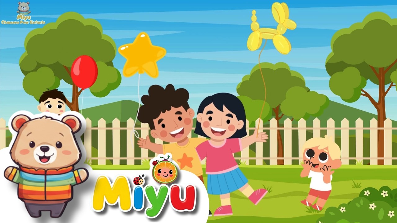 Miyu - Chansons Pour Enfants : La Petite Grenouille, les Ballons Colorés et les Singes Joyeux ! 🌈🐵🚗
