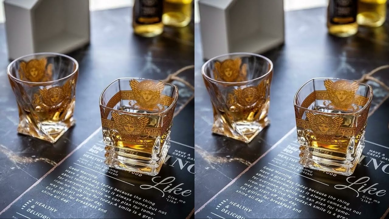 Medusa Head Creative Gold High-end Glass Whiskey Glass Foreign Wine Beer Glass #Shorts #shortsvideo