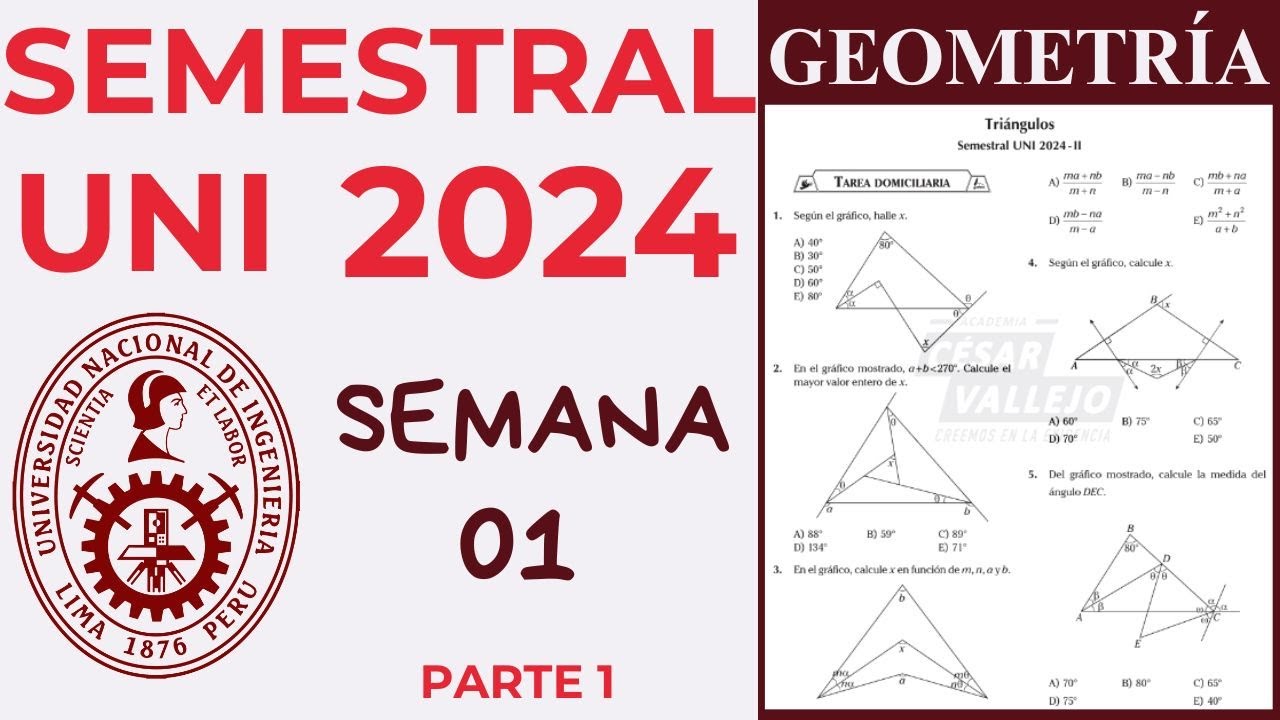 PARTE 1 SEMANA 1 GEOMETRIA SEMESTRAL UNI ACADEMIA CESAR VALLEJO 2024