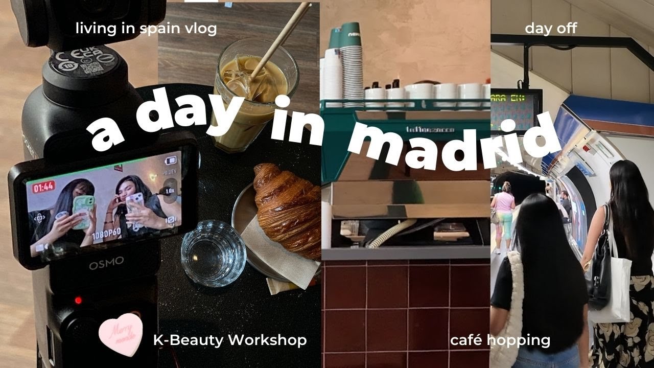 a day off in madrid 🍂 | k-beauty workshop, errands, and café hopping | living in spain vlog