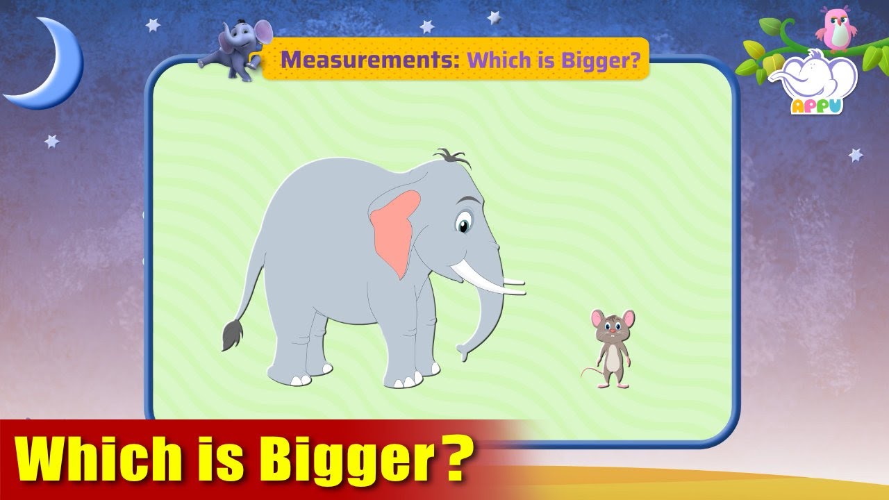 K1 - Module 9 - Exercise 8 Which is Bigger | Appu Series | Kindergarten Math Learning