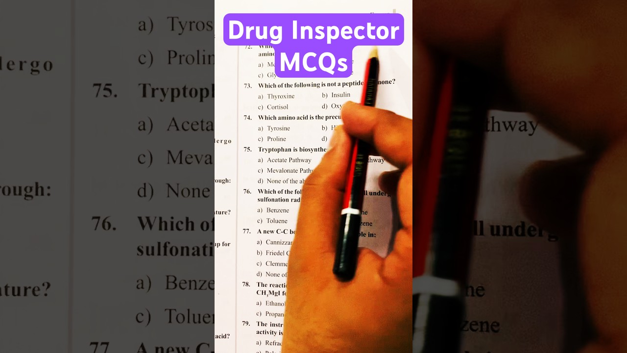 Drug Inspector MCQs: 20 #shorts #pharmacy #pharmacist #gpat #druginspector #niperexam #study #mcqs