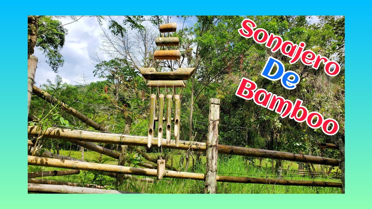 Como hacer  un sonajero de viento con bambú.