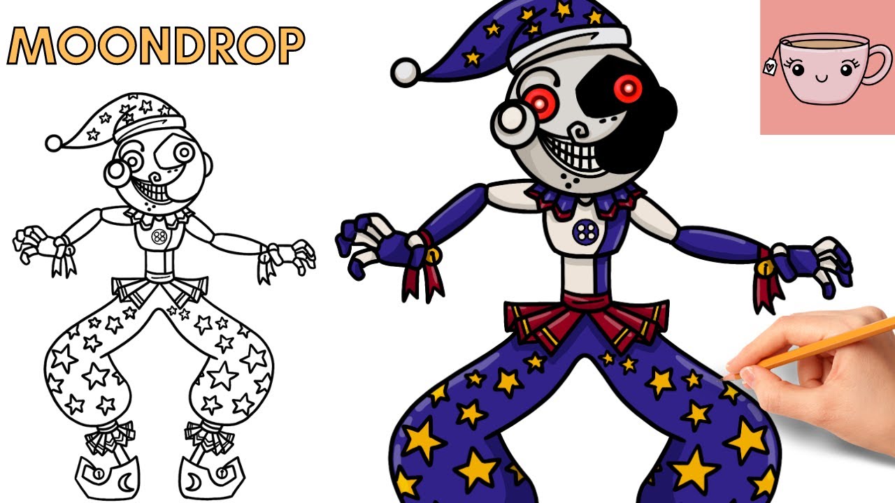 How To Draw Moondrop - The Daycare Attendant | Five Nights at Freddy's: Security Breach (FNAF)