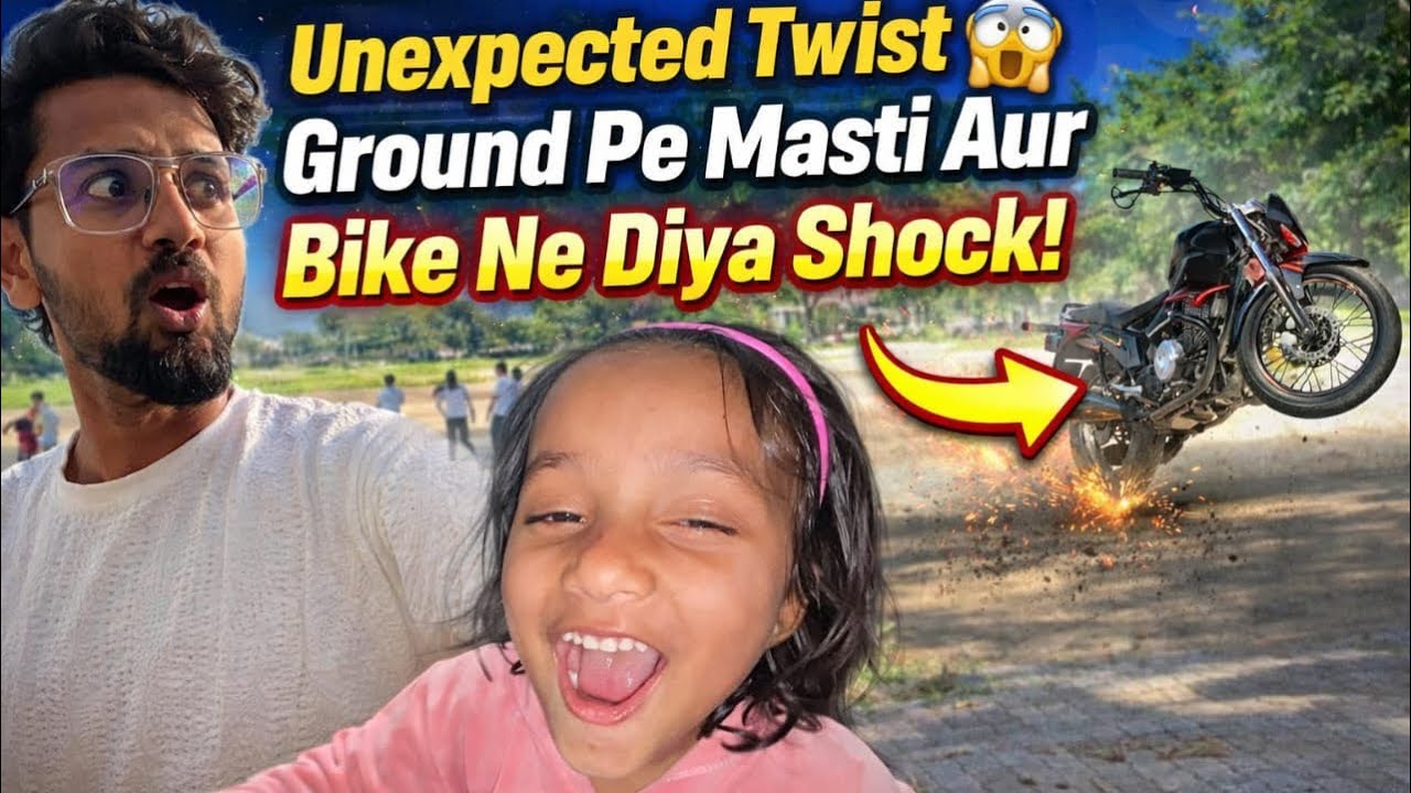 Unexpected Twist 😱 | Ground Pe Masti Aur Bike Ne Diya Shock! #explore #viral #vlog #foryou 