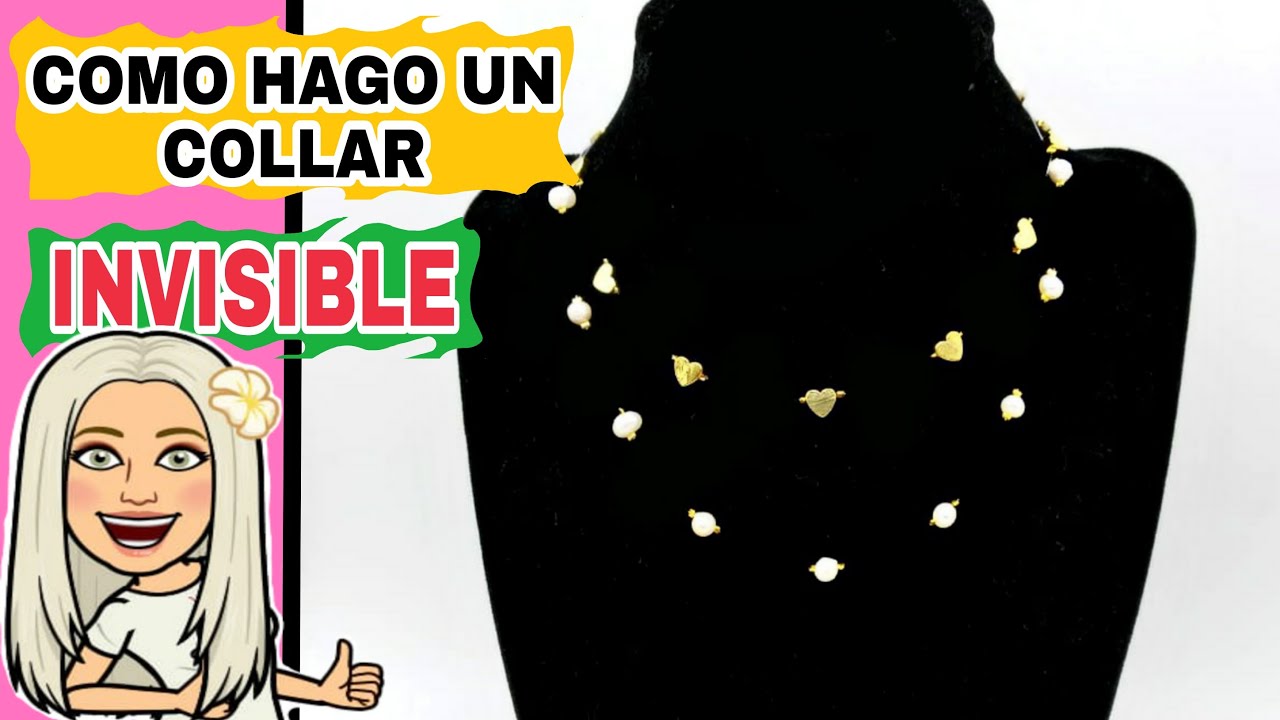 IDEAS PARA HACER COLLARES HERMOSOS,  COMO HACER COLLAR INVISIBLE