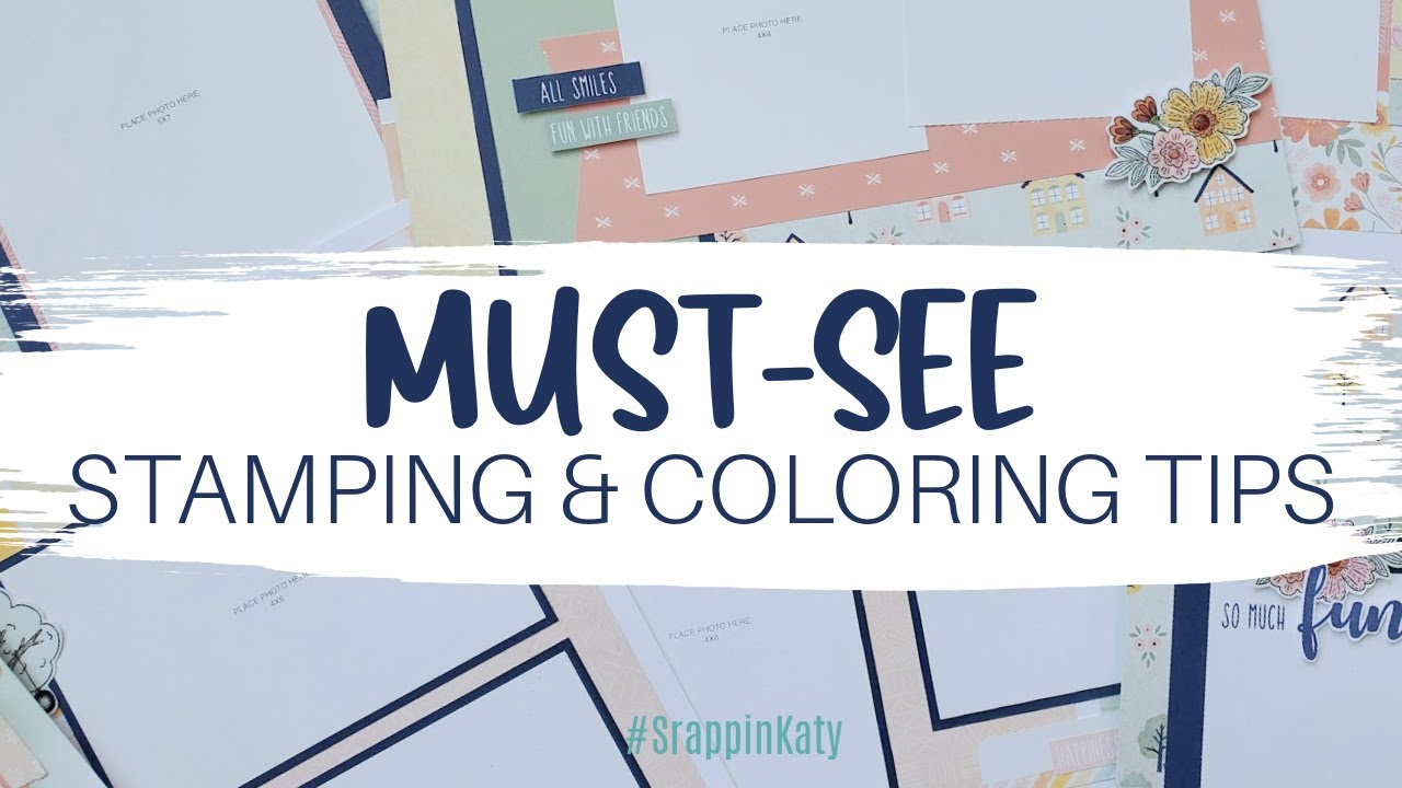 Easy Stamping and Coloring | Two-Page Layout | Process Video