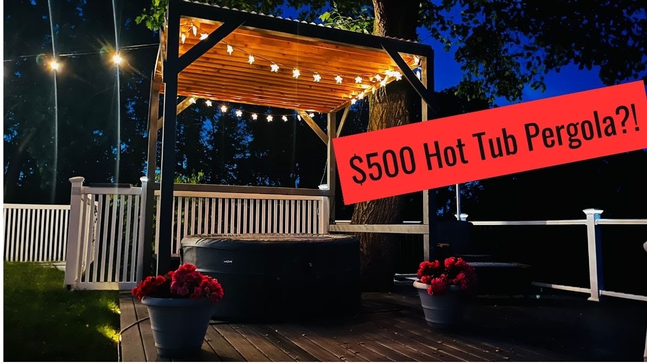 Hot Tub Pergola  with Rain Roof Under $500!!