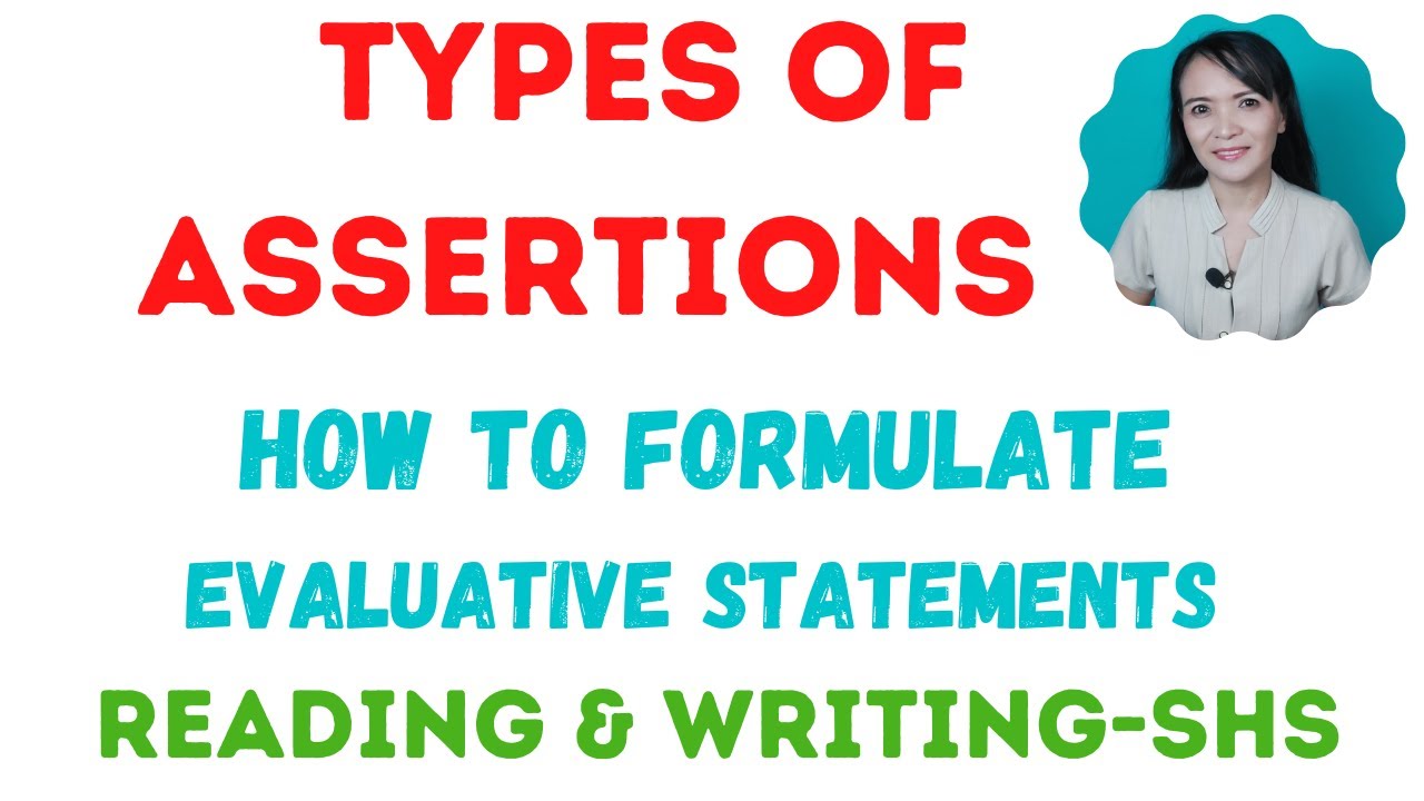 Types of assertion according to degree of certainty|Evaluative statement in a text