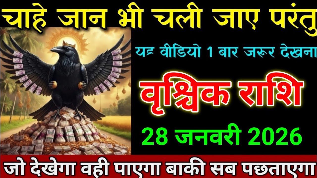 वृश्चिक राशि 24 जनवरी 2026 चाहे शरीर से प्राण निकल जाए परंतु ये वीडियो जरूर देखना। Vrishchik Rashi 