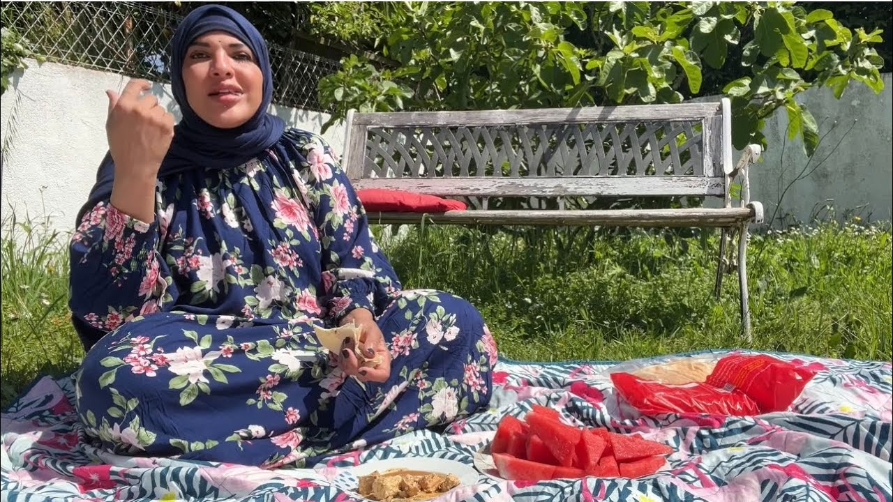 أحلى فطار في الجنينة🍉🍉جبنه و بطيخ 🍉