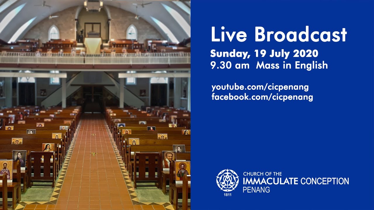 Mass In English. Sunday, 19 July 2020, 9.30am