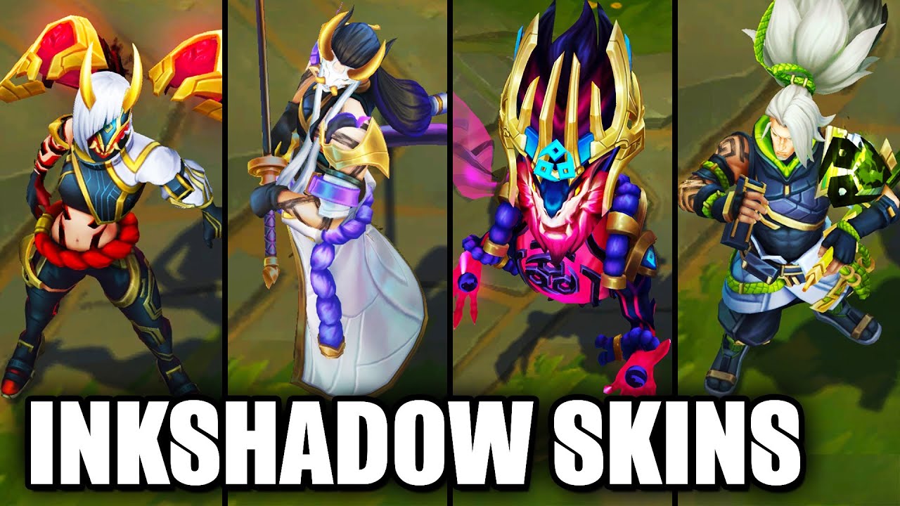 All New Inkshadow Skins Spotlight Yasuo Yone KaiSa Aurelion Sol Udyr (League of Legends)