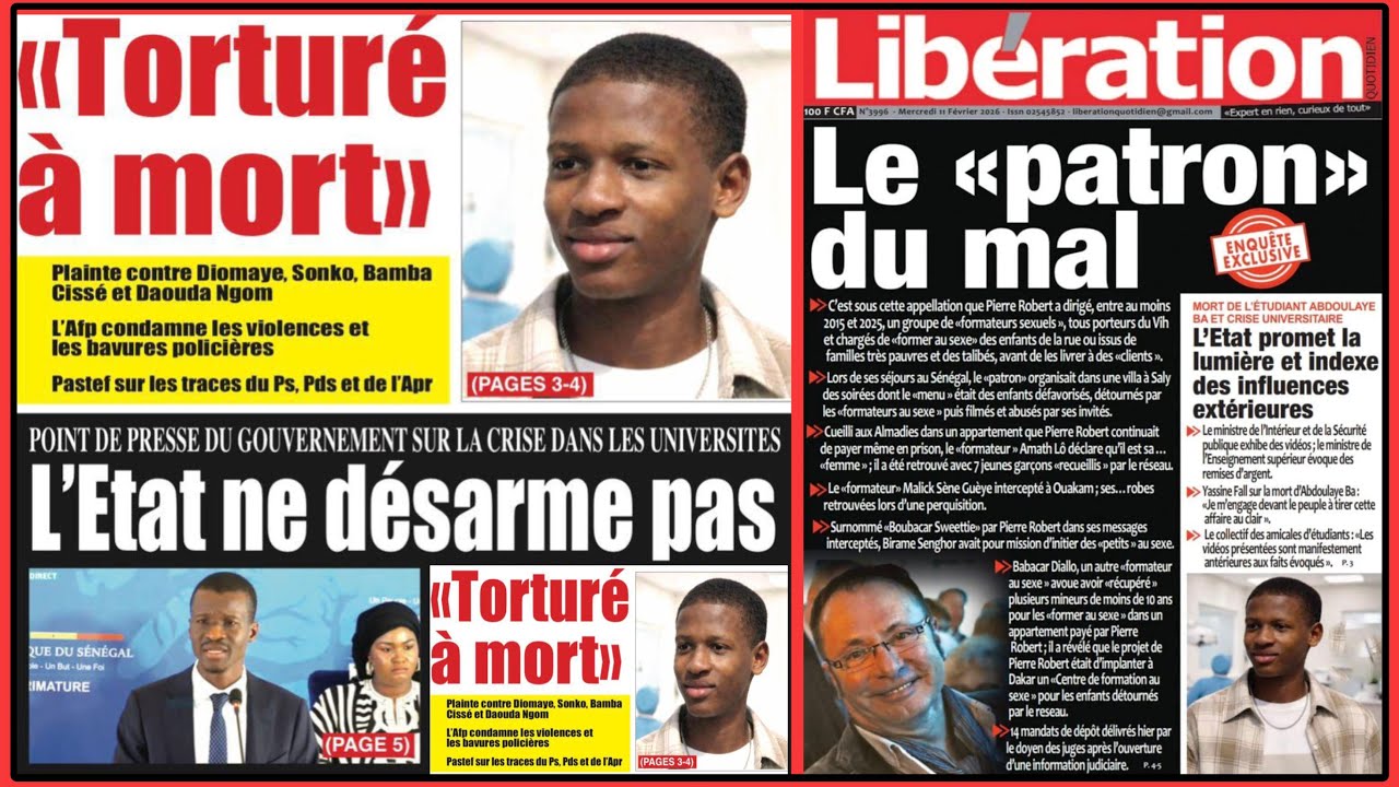 Revue de presse Mercredi 11 février 2026 avec Mame khalifa 