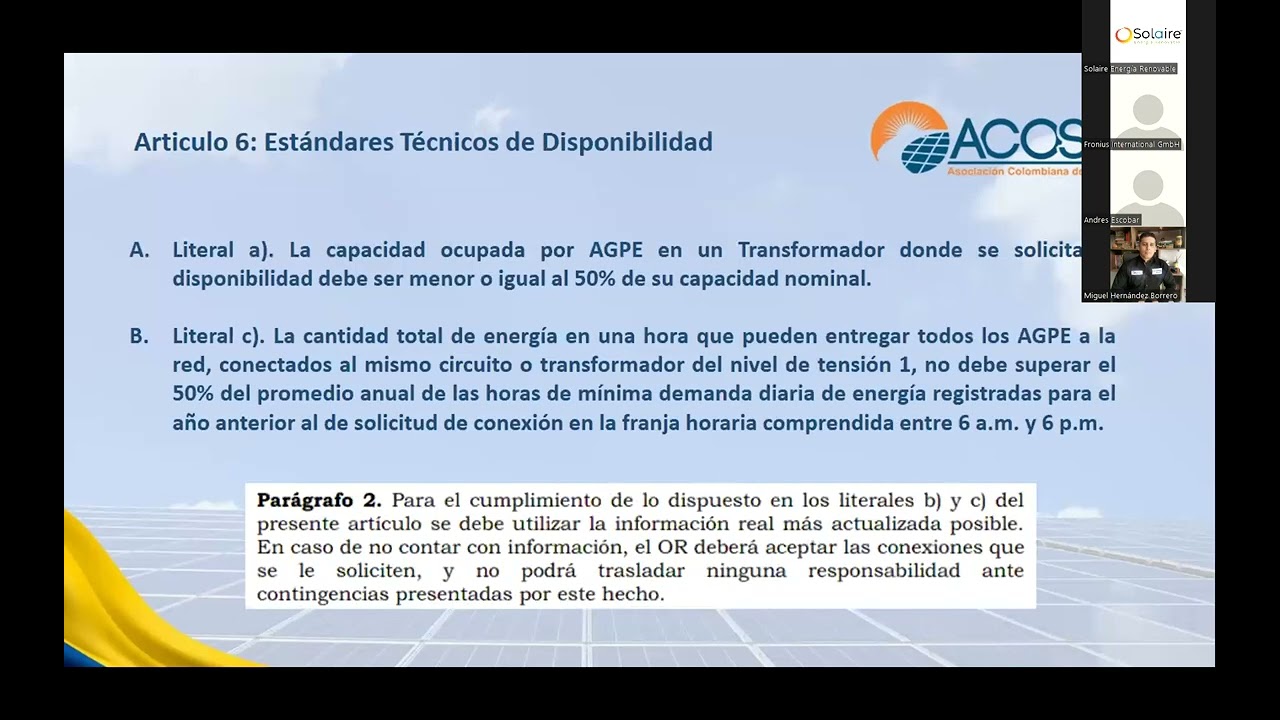 WEBINAR NORMATIVA DE AUTOGENERACIÓN A PEQUEÑA ESCALA EN COLOMBIA