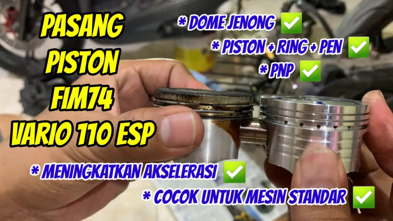 Pasang Piston High Dome FIM74 di Vario 110 Esp #kirian #piston #pistons #vario #racing