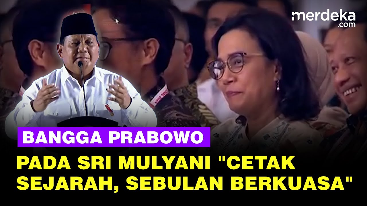 Detik-Detik Prabowo Banggakan Sri Mulyani, Cetak Sejarah ini Satu Bulan Berkuasa