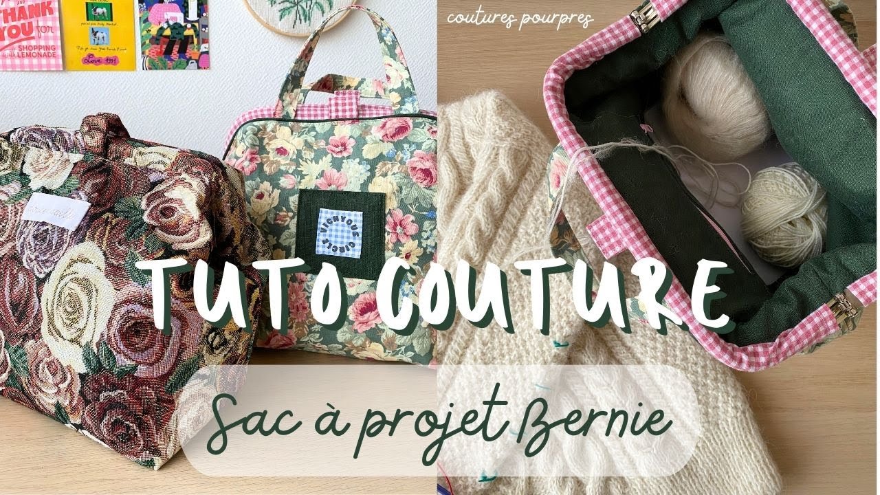 ♥︎ Tuto couture - Sac à projet tricot avec fermoir tubulaire ♥︎