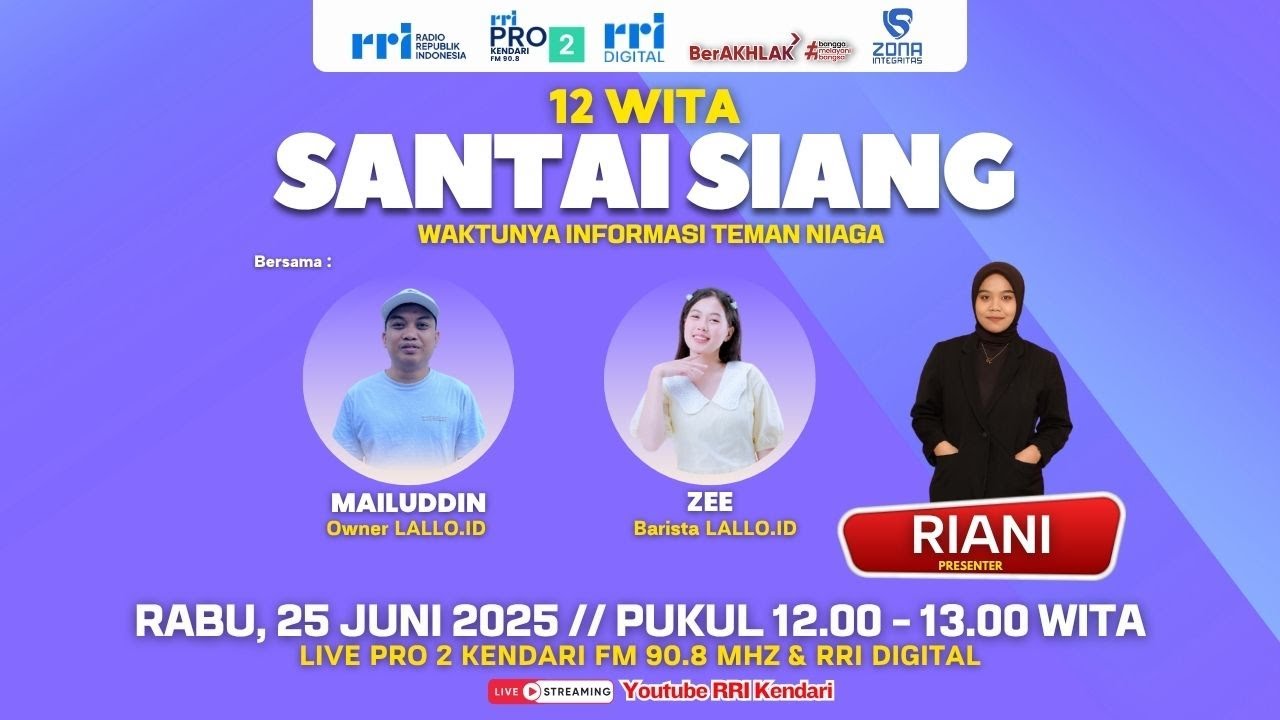 12 WITA WAKTUNYA INFORMASI TEMAN NIAGA - Rabu, 25 Juni 2025, 12.00 - 13.00 WITA