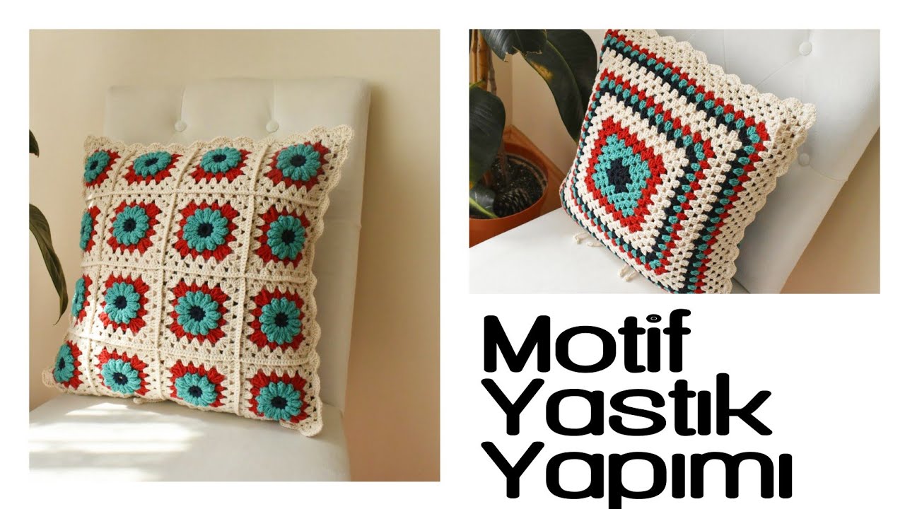 Motifli Yastık / Örgü Yastık / Tığ İşi Yastık Part 1