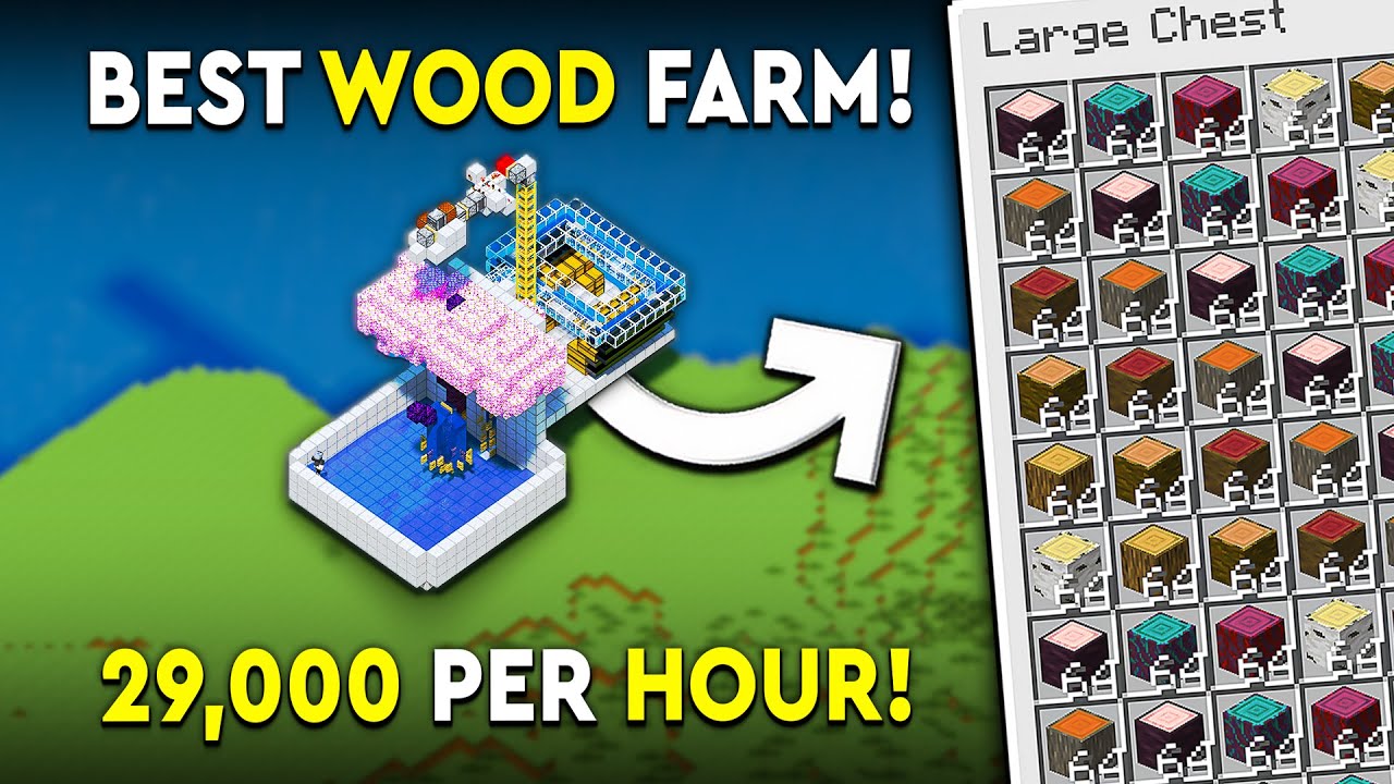 Учебник по ферме древесины всех деревьев в Minecraft - НОВИНКА! - 29 000 в час!
