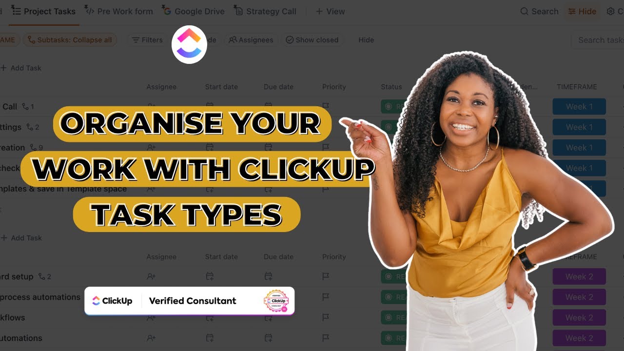 Organise your work with ClickUp Task Types