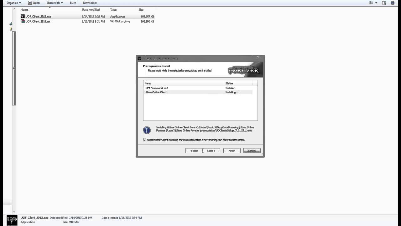 Ultima Online Forever - Client Install Guide -  