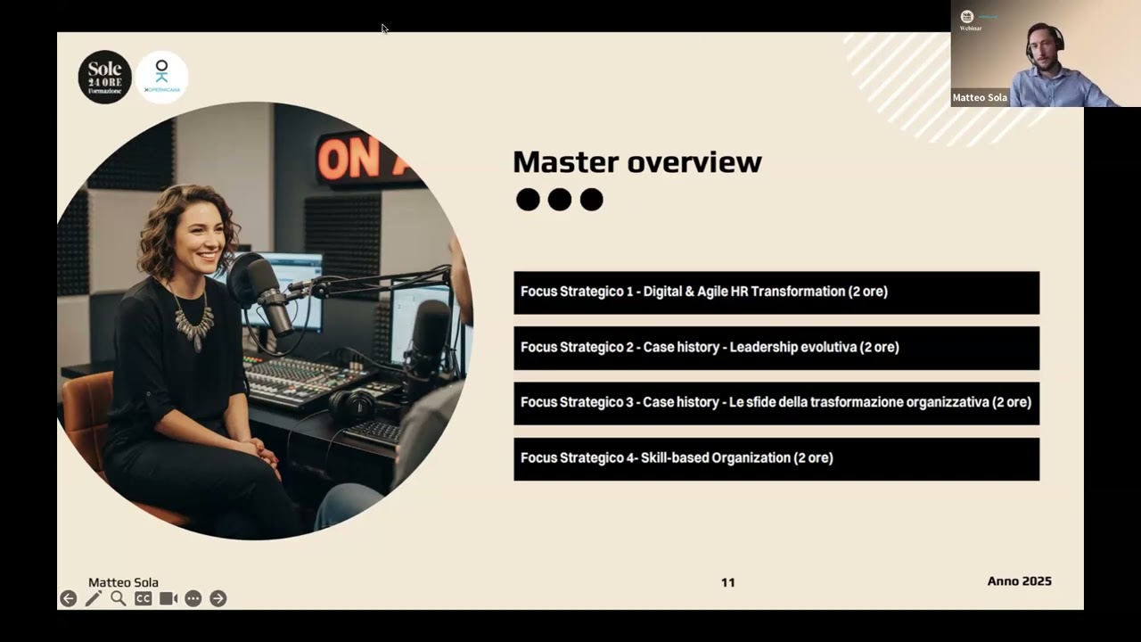 Webinar di presentazione del master 