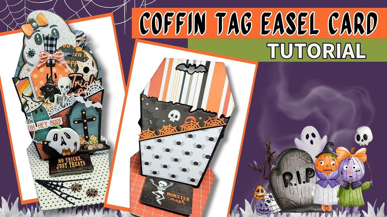 COFFIN TAG EASEL CARD TUTORIAL | HALLOWEEN SPOOKTACULAR 2025