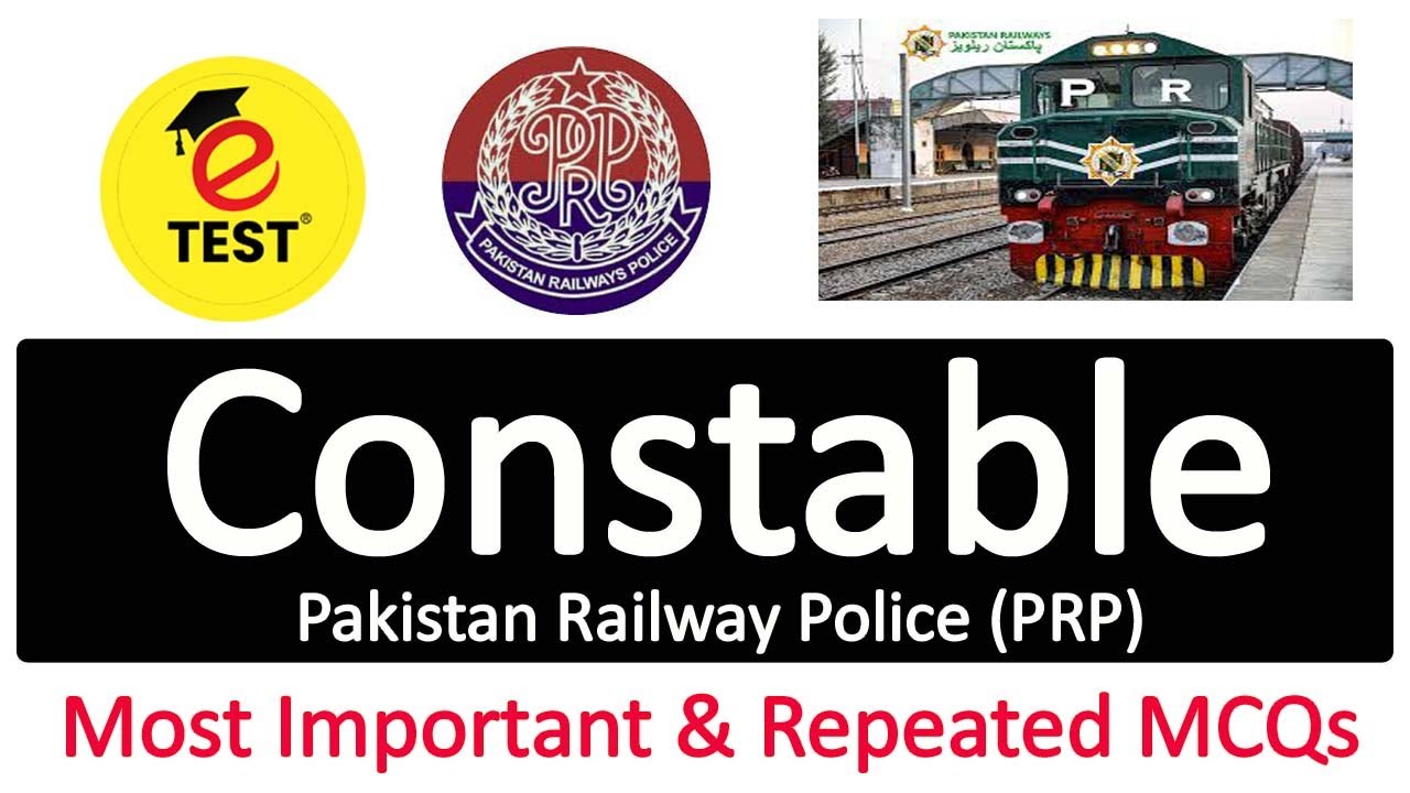 Constable Railway Police Solved Past Papers MCQs || Pakistan Railway Police Test Preparation ||ETEST