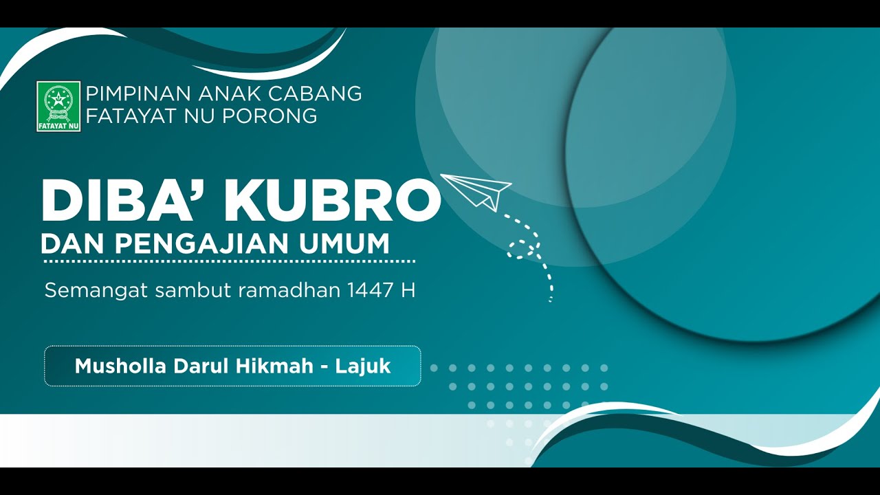 NING HJ ANIS KHOIRIYAH AFIF, M.Pd.I || DIBA' KUBRO PAC FATAYAT NU PORONG AHAD 08 FEBRUARI 2026